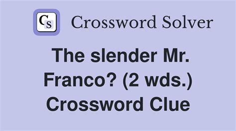 slender person crossword clue|slender crossword clue 7 letters.